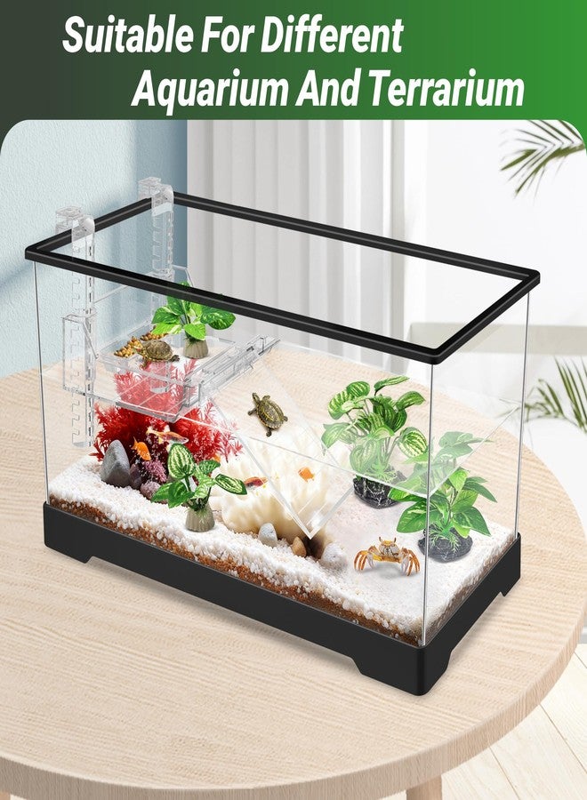 GOZILLA Silk Fish Tank Plants,Reptile Artificial Plant,Reptile Plants for Terrarium,Aquarium Decorations Accessories Set,Resin Pedestal Silk Aquarium Plant for Fish Tank.(4PCS/A-Set) - Image 5